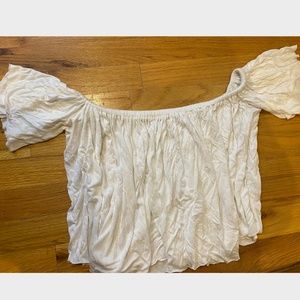white off the shoulder flow Urban Outfitters top
